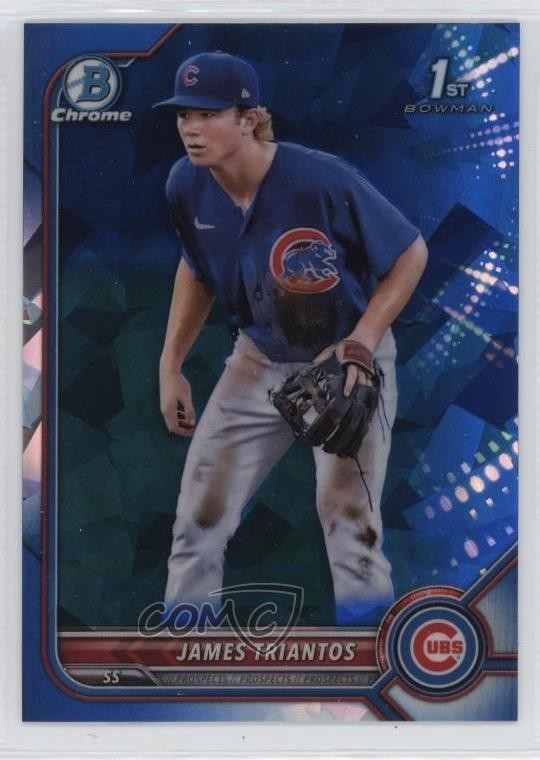2022 Bowman Chrome Sapphire Prospects James Triantos #BCP-208 11yh