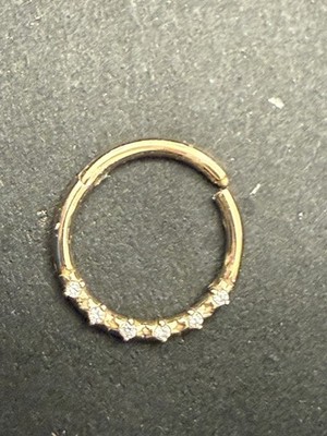 14 Karat Gelbgold 10 mm Clicker Creolen mit echten Diamanten