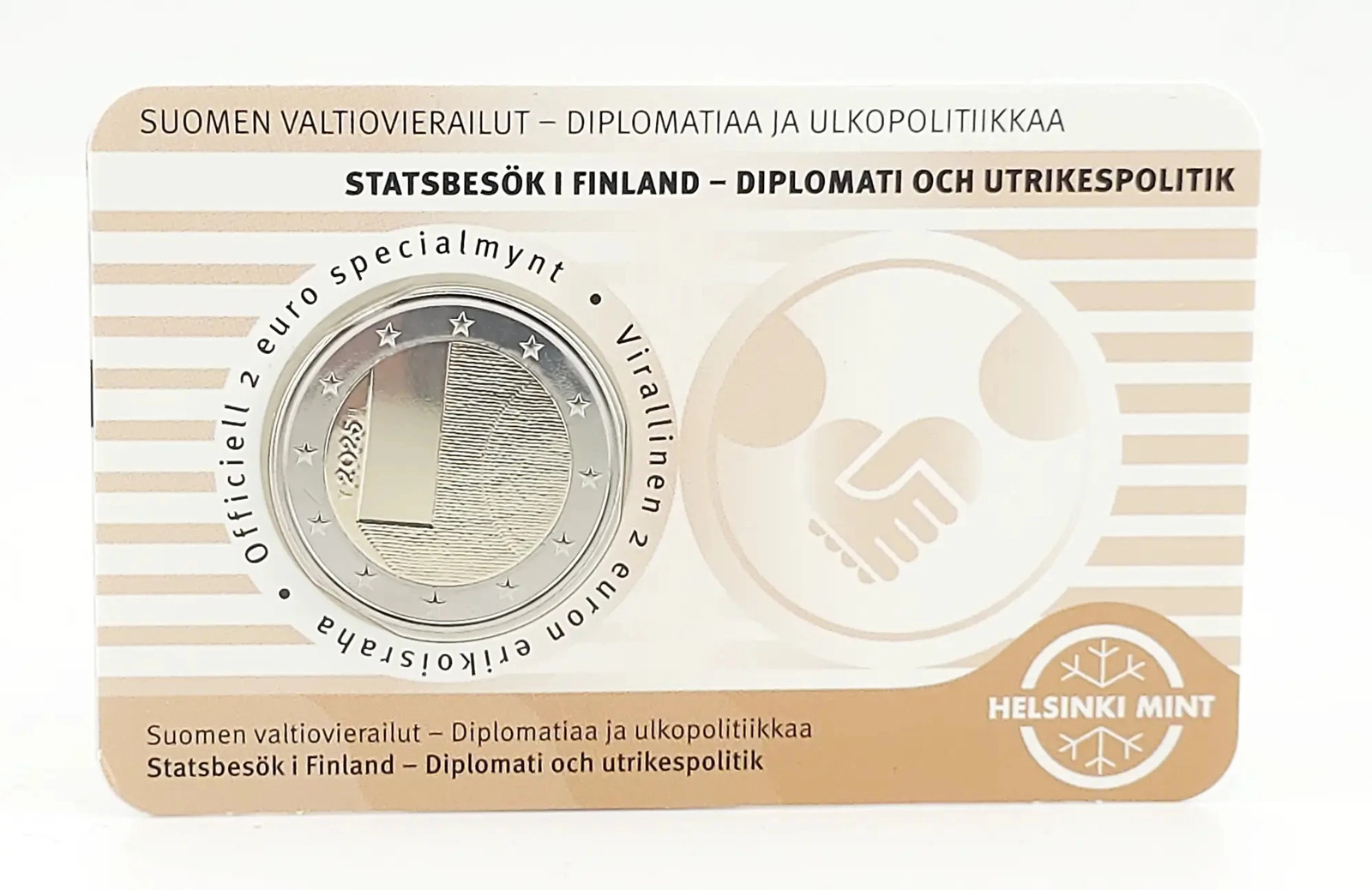 Coincard  Finlandaise 2 Euro Finlande 2025 - Diplomatie et Politique