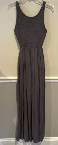 NWT- Wishlist Apparel Maxi Dress Womens S Plum Smocked Gauzy
