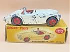 Dinky Toys 103 Austin Healey 100 – Boxed Vintage Diecast Car White/Red Interior