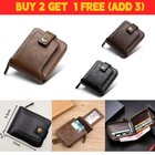 Mens Leather Zip Around RFID Blocking Wallet Credit Card Id Coin Holder Wallets