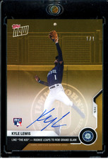 2020 Topps Now KYLE LEWIS The Catch KEN GRIFFEY JR GOLD #1/1 Auto Autograph #264