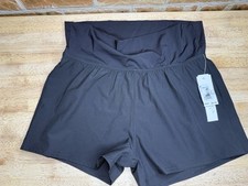 La Blanca Island Goddess Foldover 3" Inseam Board Shorts Black Size Small NWT