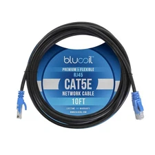 Blucoil 10-FT Premium Cat5e Network Cable with RJ45 Male to Male Connectors