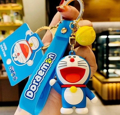 Doraemon Character Silicone 3D Charm Keyring Brand Authentication Mark