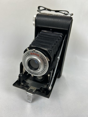 VINTAGE ANSCO VIKING READYSET 120 FOLDING CAMERA - AGFA - 1940'S - WITH CASE - Picture 1 of 10