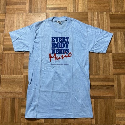 Vintage Everybody Needs Music Tee 1980s Medium
