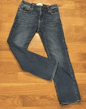 Abercrombie Kids Boys Straight Leg Regular Dark Wash Jeans - Size 11/12