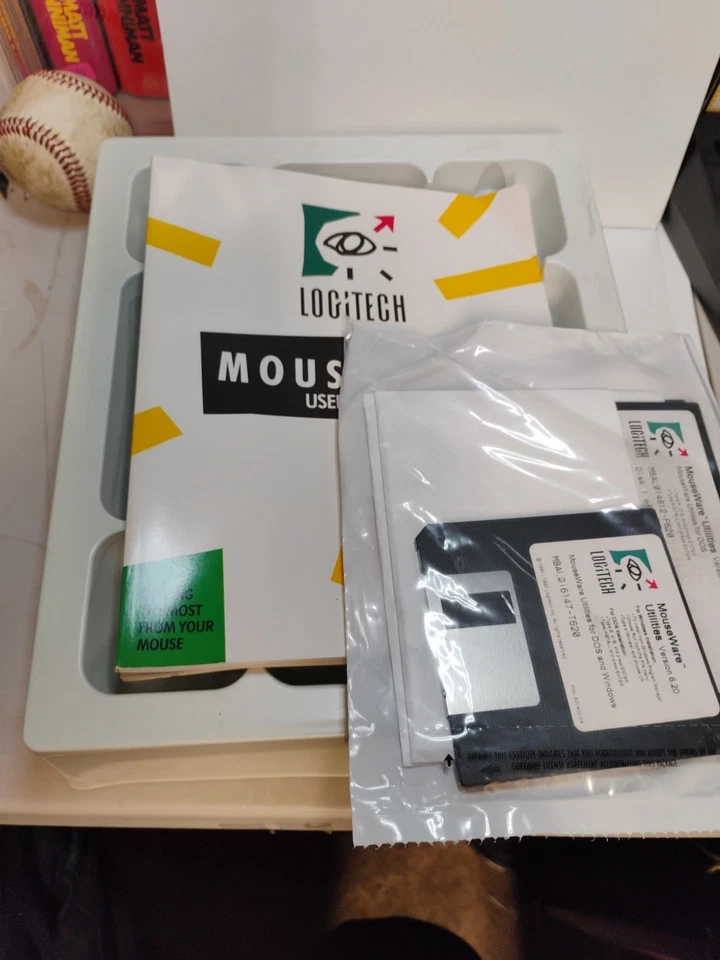 Logitech Mouseman UnSealed IBM PS/2 Right Hand Mouse 1990 Vintage Computer New - Image 3 of 3