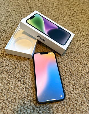 Apple iPhone 14 128GB Black iOS Smartphone w/Box