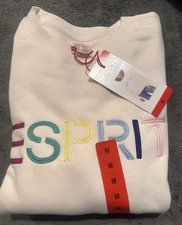 80s 90s Esprit Women  s White Crewneck Sweatshirt NWT Med Medium M