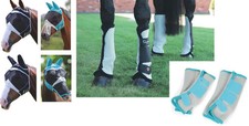 Shires Fine Mesh Fly Mask  Boot Bundle - 60 UV Protection