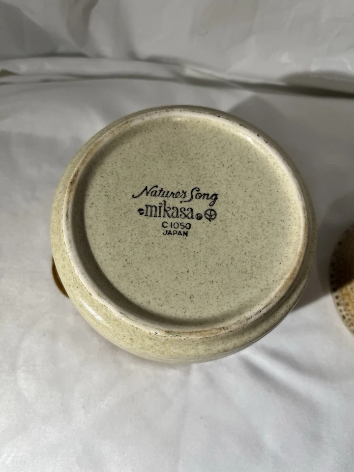 Azúcar y tapa de gres Mikasa Nature’s Song años 70 Foto 4 de 4