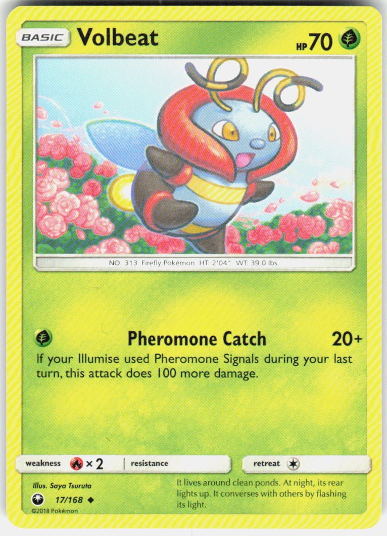 Volbeat 17/168 UC Celestial Storm Pokemon Near Mint