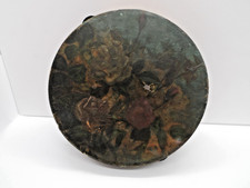 Antique Tambourine Hand Painted Roses / Flowers .. 9.5" Wide