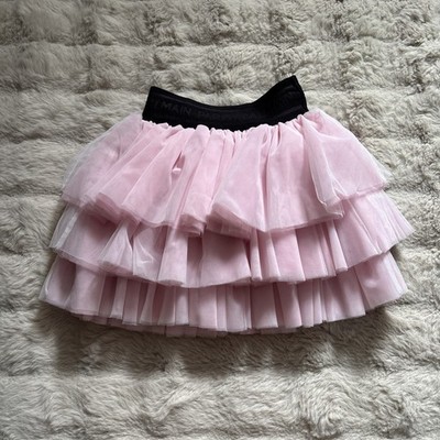 Balmain dreistufiger Tutu-Rock Logo Taillenbund Alter 4 Jahre