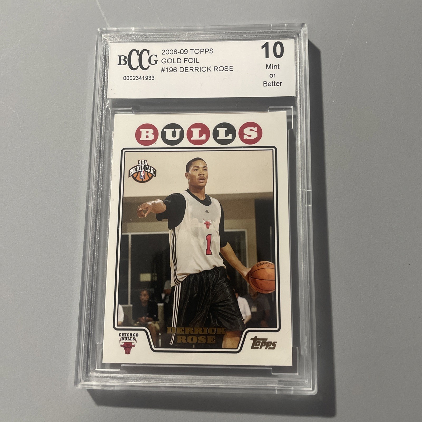 2008-09 Topps - Derrick Rose #196 Gold Foil (RC)  BccG 10