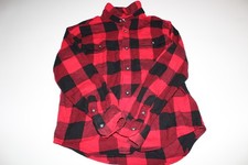 Old Navy Flannel Shirt Red Buffalo Check Long Sleeve Button Shirt Youth L 10/12