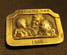 Custom 1986 Fathers Day Celebration Belt Buckle By Heritage Buckles