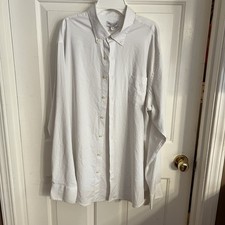 Peter Millar Button Down Shirt XL symbol on sleeve cuff see pics white