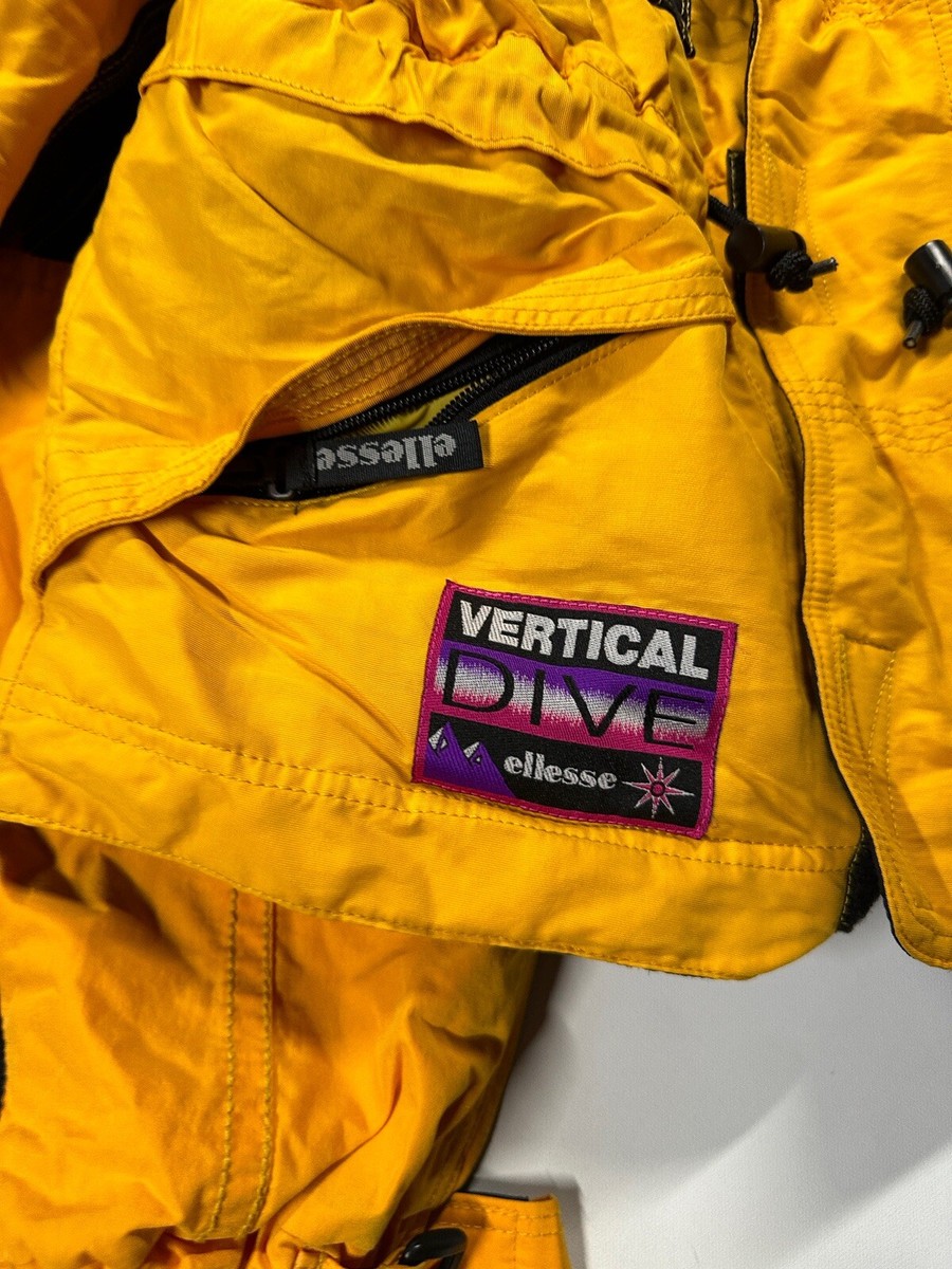 Vintage Ellesse Vertical Dive Multicolour Ski Jacket, Pants
