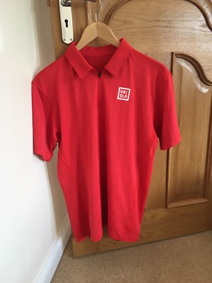 Novak Djokovic Uniqlo US Open Medium Red Zip Tennis Top Rare