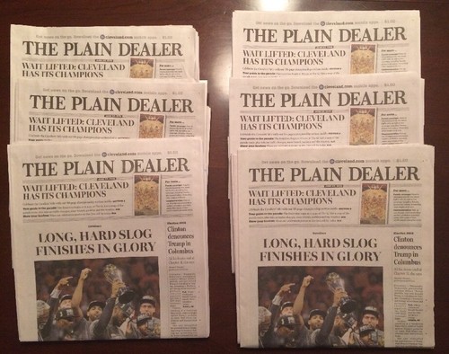 Plain Dealer June 22, 2016 Lot Of 6 Mint Papers With 44 Page CAVS Section