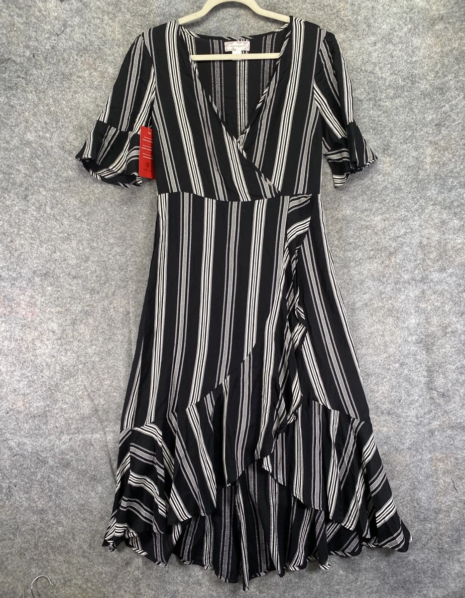 Band Of Gypsies Fit u0026amp; Flare Dress Small Womens Striped | eBay