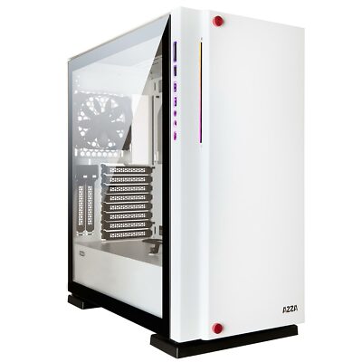 AZZA Zircon 7000W White Gaming-Gehäuse (E)ATX mATX RGB LED Glasfenster FullTower