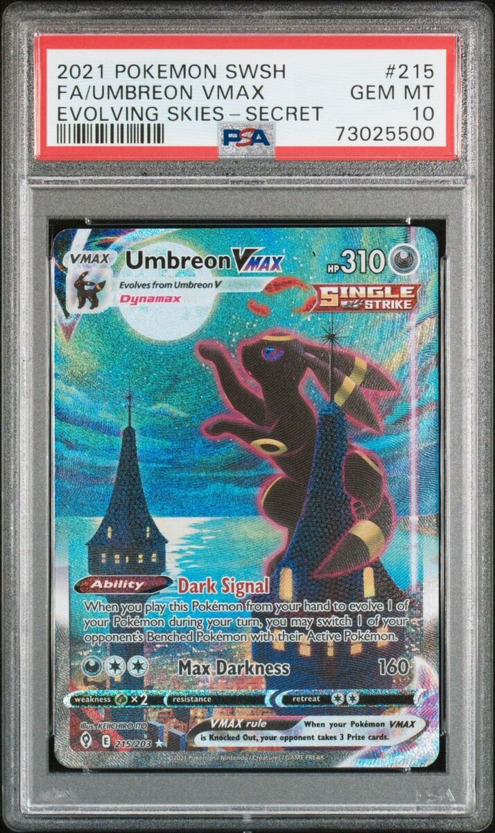 Umbreon VMAX Alt Art 215/203 PSA 10 Gem Mint Pokemon Umbreon VMAX Alt Art 215/203 PSA 10 Gem Mint Pokemon