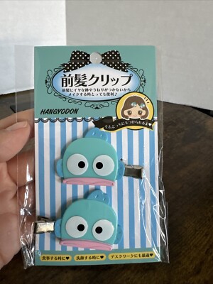 Sanrio Original Hangyodon Girl Hair Clips  New In Package Japan