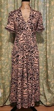 Asos Women's 4 Animal Print Short Sleeve Knit Fitted Maxi Dress