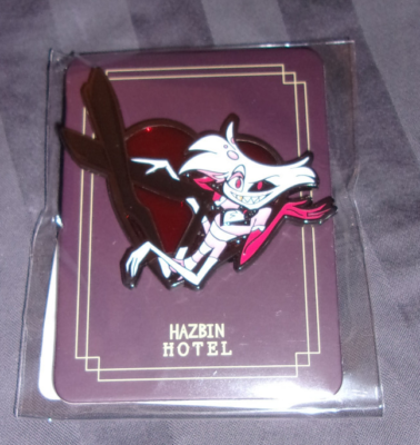 Vivziepop Hazbin Hotel Angel Dust Birthday Celebration Pin