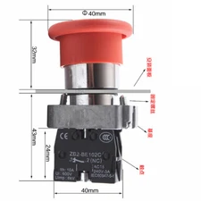 1X   Emergency Stop Push Button Switch XB2-BS542C 1 Normally Closed ZB2-BE102C 