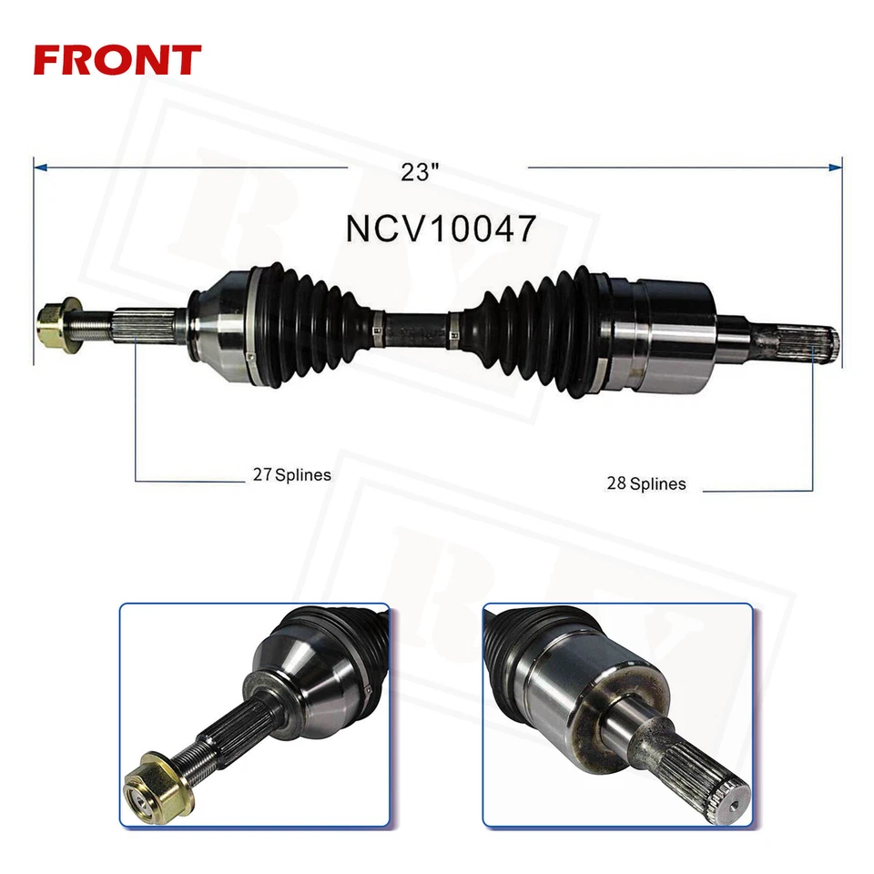 Front CV Axle Shaft for 04-12 Chevy Colorado GMC Canyon 06-08 Isuzu I-350 I-370 - Image 2 of 4