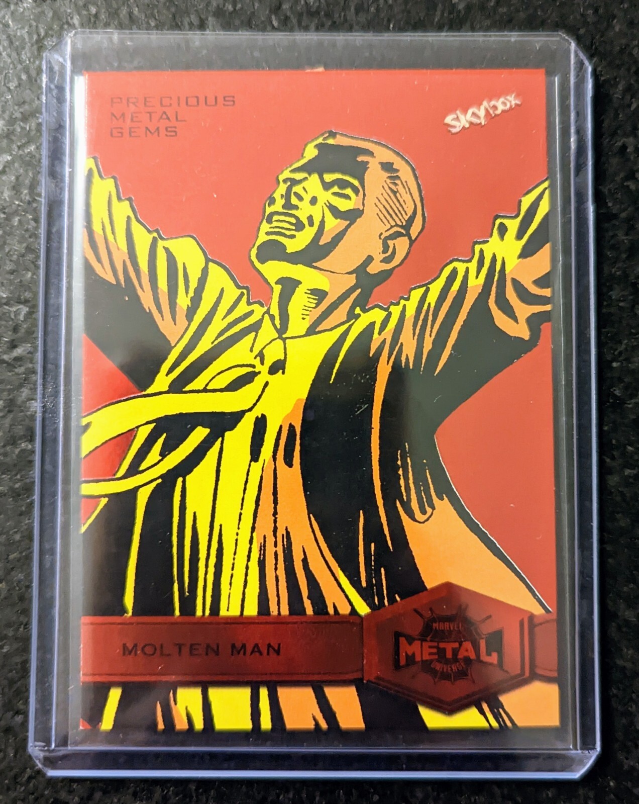 2021-22Marvel Metal Spider-Man Precious Metal Gems Red PMG 154 MOLTEN MAN 41/100