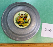 VINTAGE ANTIQUE  POWDER  MUSIC BOX RETRO DECOR Plays - Video