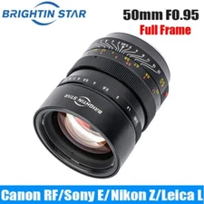 Brightin Star 50mm F0.95 Full Frame Portrait Lens For Canon Sony Nikon L Mount
