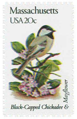 1982 20c State Birds & Flowers, Massachusetts, Mayflower Scott