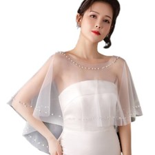 Tulle Capes Soft Shawls and Wraps Capelets for Bridesmaid Evening Dresses