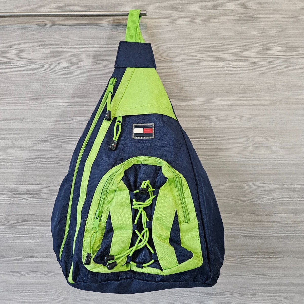 Tommy Hilfiger Green and Blue Backpack Tommy Hilfiger GREEN or NAVY Soft Nylon Large Backpack $108  main image 4