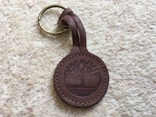C1980s VINTAGE TIMBERLAND UNUSED LEATHER KEYRING/FOB