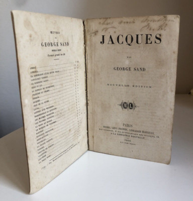 Jacques - George Sand - M. Levy Frères Verlag 1866