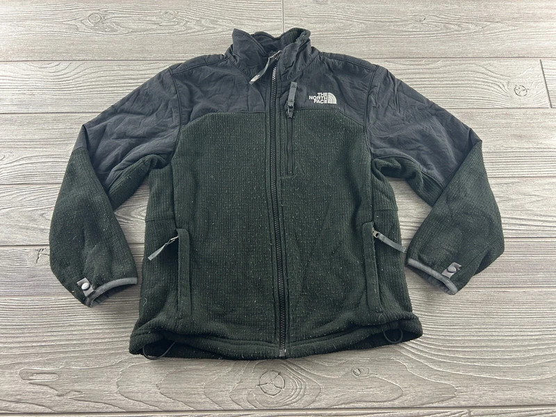 north-face full zip fleece mock neck jacket