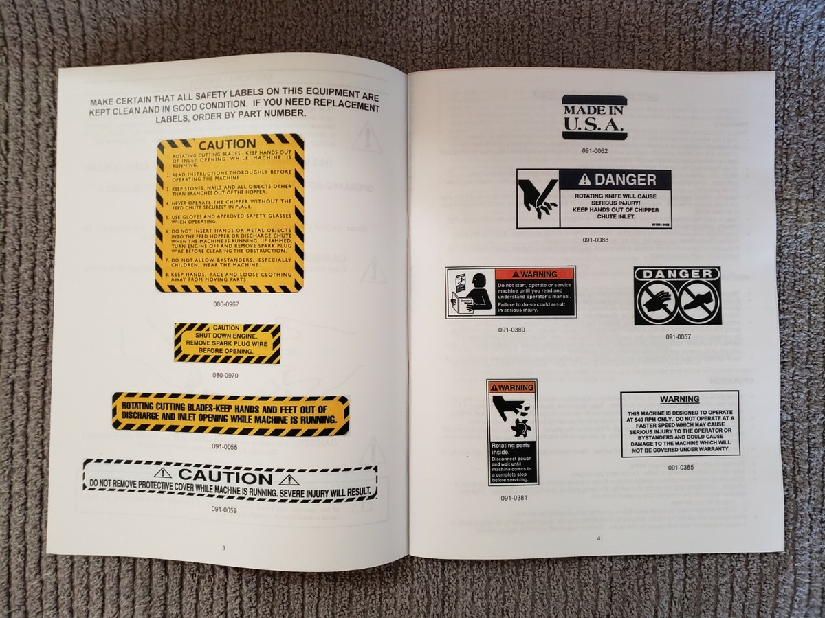 Simply Harkey David Harkey 手品 解説書 DR Tractor Attachment Chipper TPH-CHP Owners & Parts Manual
