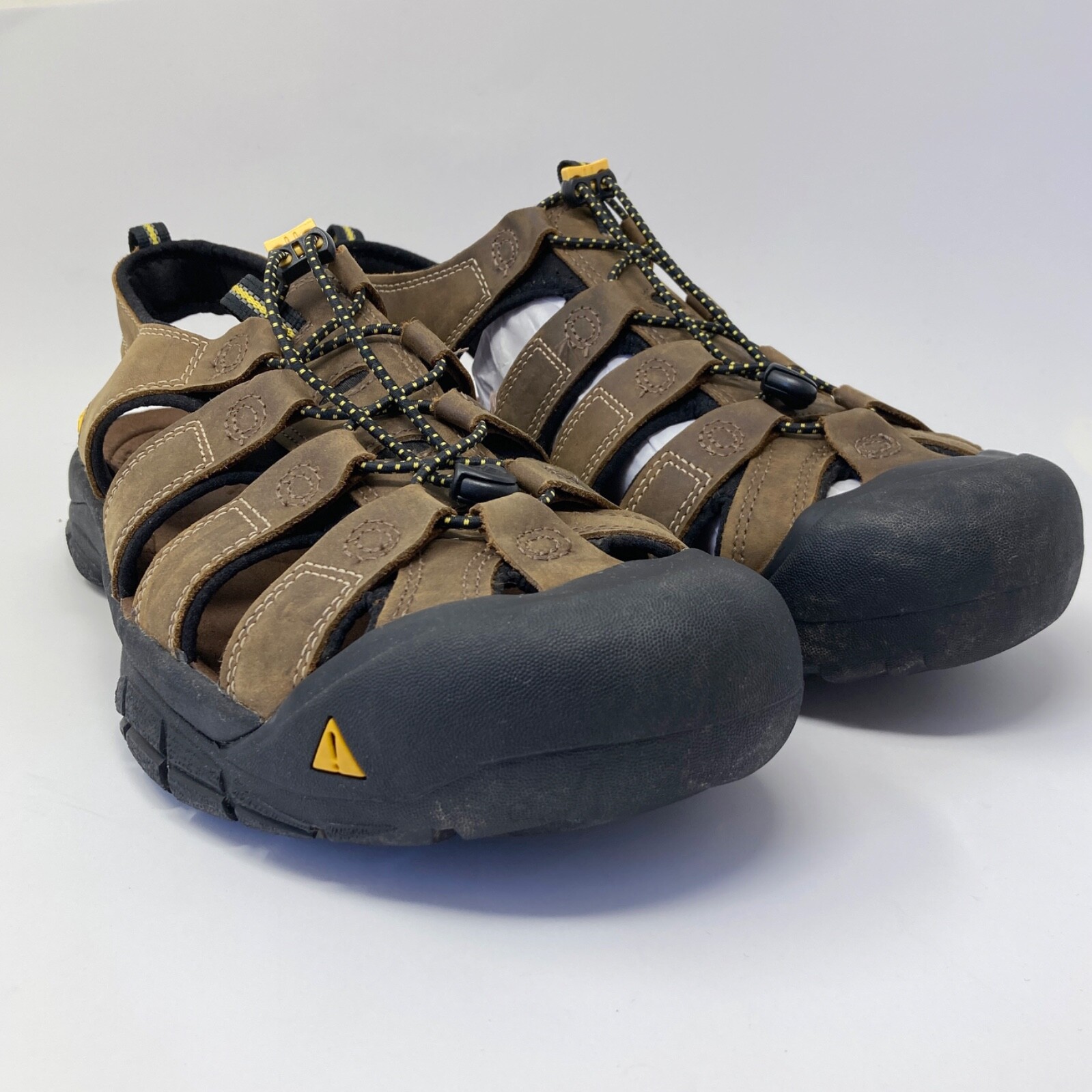 Sandali da trekking KEEN Newport in pelle marrone da uomo taglia 16 1001870