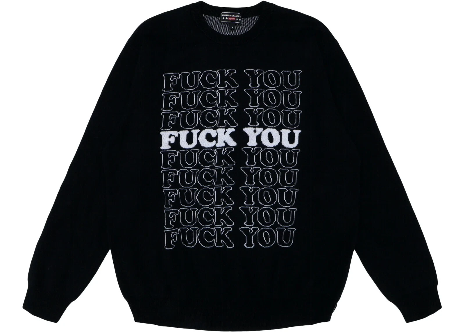 Pull Supreme x Hysteric Glamour F**k You FW17 Deadstock Hype 100 % authentique