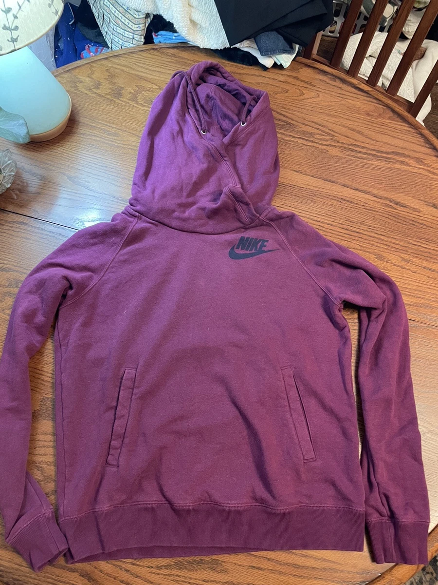 Nike Womens M Cowl Neck Hoodie Sweatshirt Purple eBay