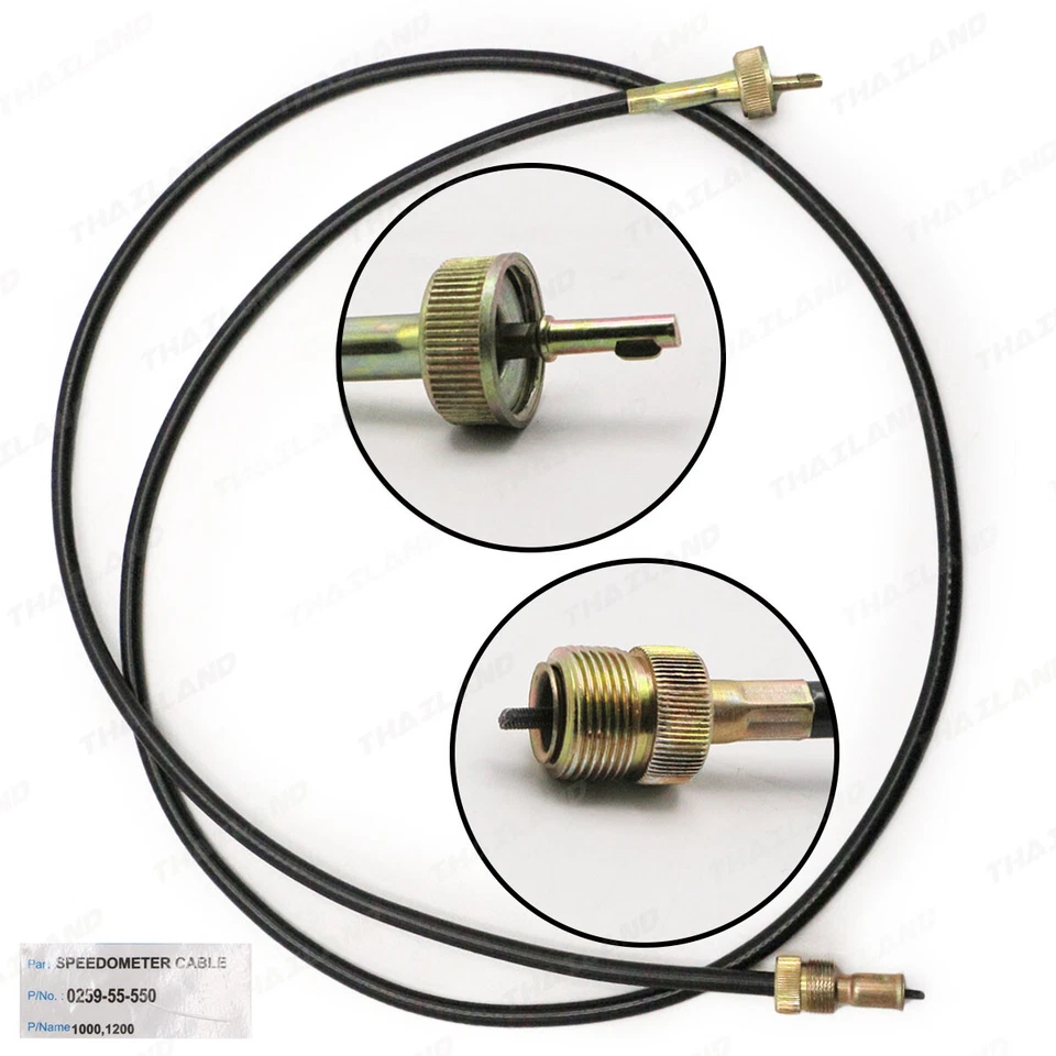 Se adapta a camioneta Mazda R100 1000 1200 UTE 1970 72 velocímetro cable Speedo negro Foto 3 de 4